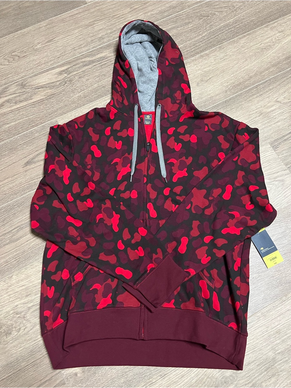 Red Camo Zip-Up Hoodie